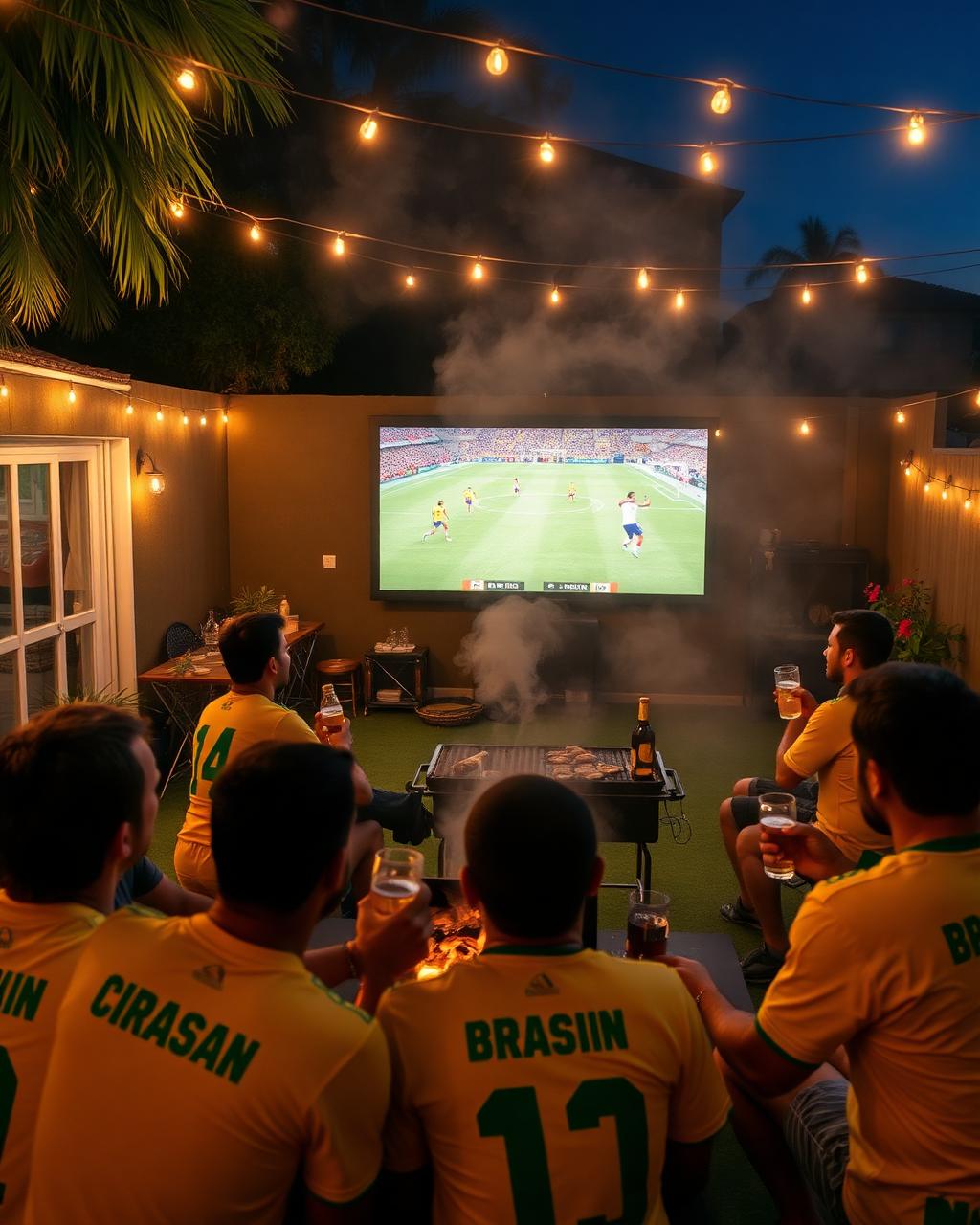 Churrasco + futebol